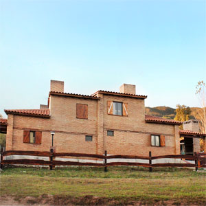 Frente de las cabañas